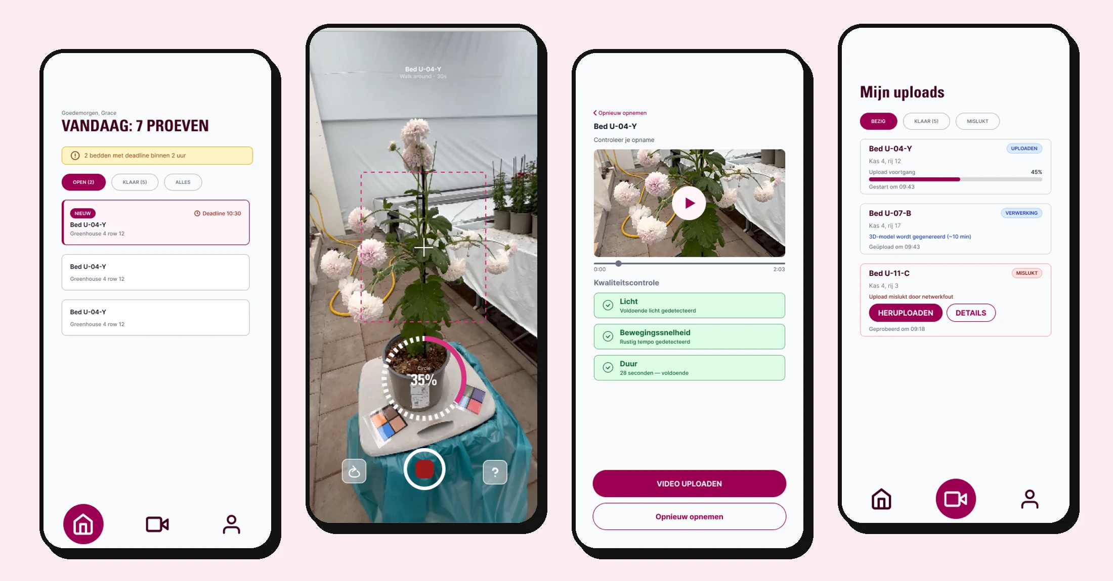 De mobiele app voor de veldopzichter